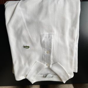 Mens White Lacoste Tennis Shirt